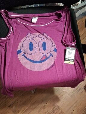 Womens Joe Boxer Magenta Girls' Smiley Graphic Tank Top